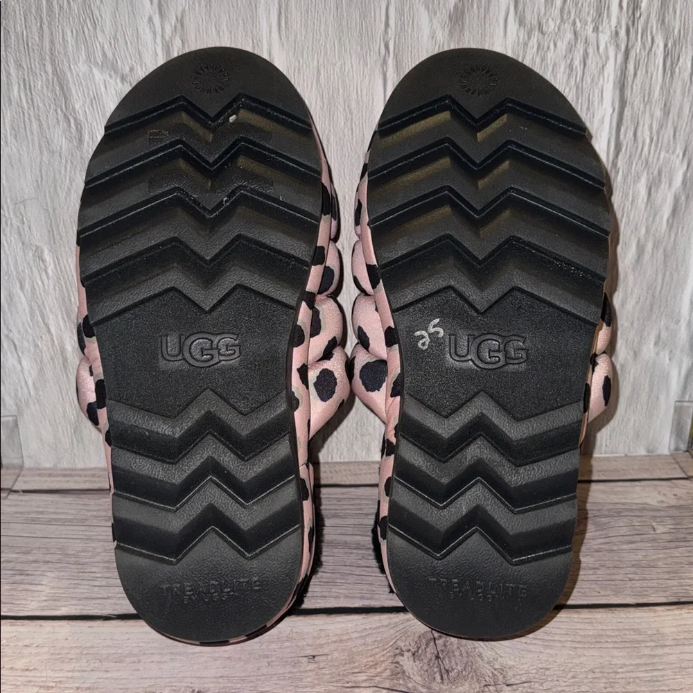 UGG Maxi Cheetah Print Slides
